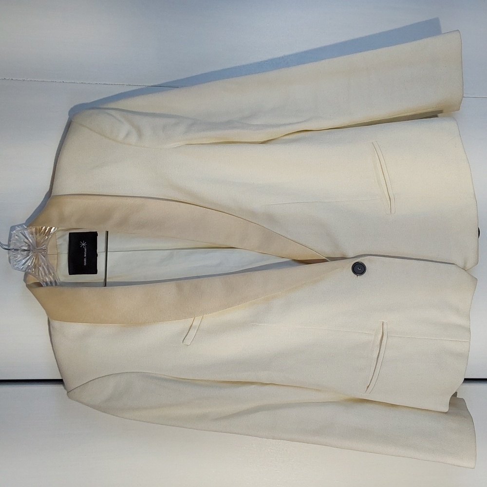 Isabel Marant| Womens Silk Cream Blazer Suit Coat Careerwear Neutral Luxe  M/L